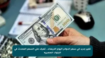 تغير جديد في سعر الدولار اليوم الأربعاء.. تعرف على السعر المحدث في البنوك المصرية